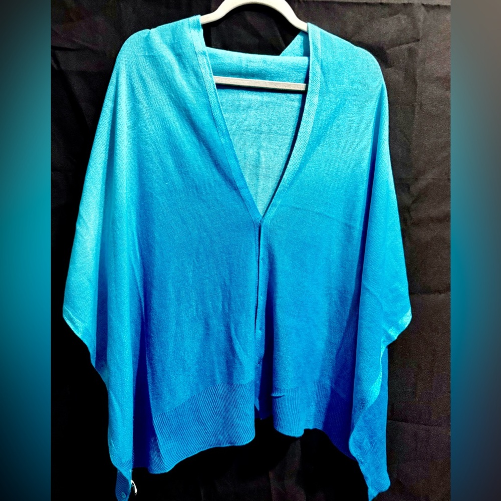 Vibrant Blue Poncho